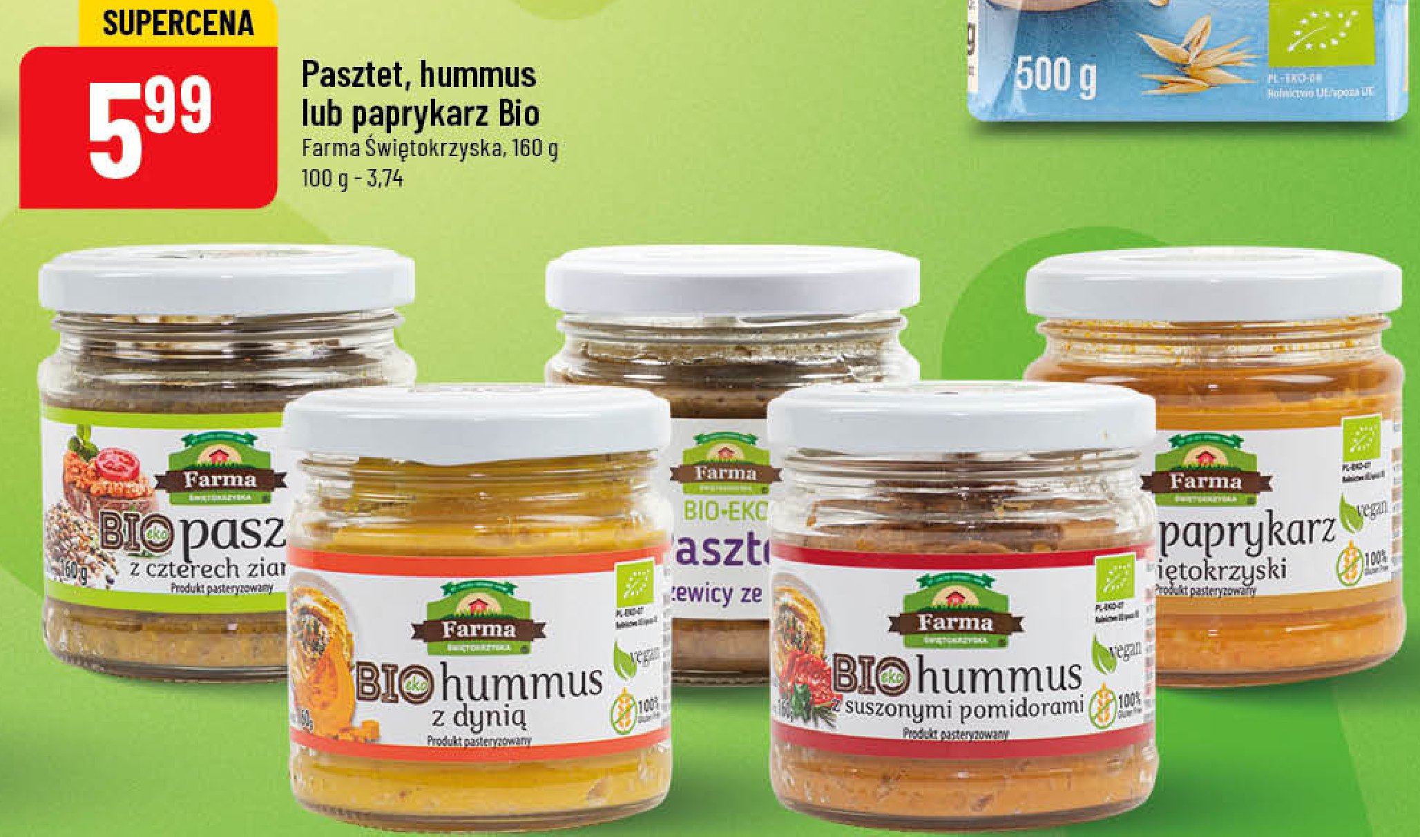 Hummus z suszonymi pomidorami Farma świętokrzyska promocja