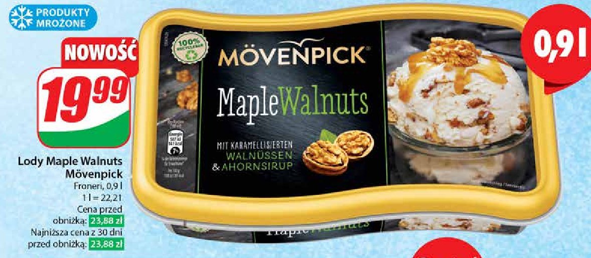 Lody maple walnut MOVENPICK PREMIUM ICE CREAM promocja