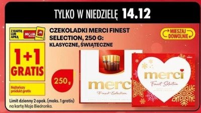 Czekoladki Merci Finest Selection 250 g: klasyczne, świąteczne promocja w Biedronka