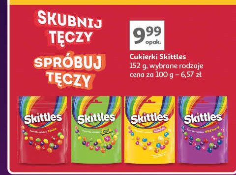 Cukierki crazy sour Skittles promocja w Auchan