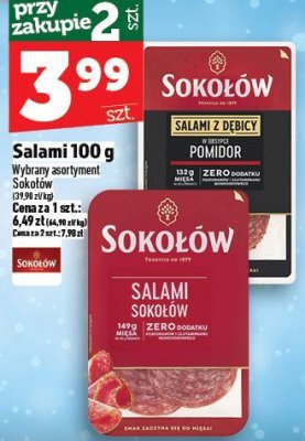 Salami Sokołów 100 g promocja w TOPAZ