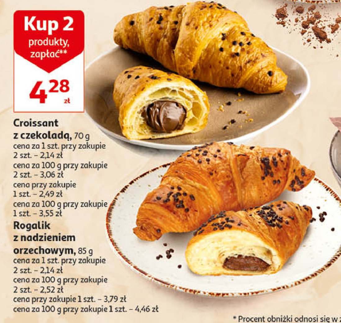 Rogalik z nadzieniem orzechowym promocja