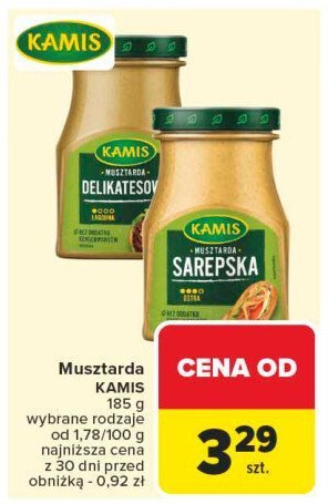 Musztarda delikatesowa Kamis promocja w Carrefour