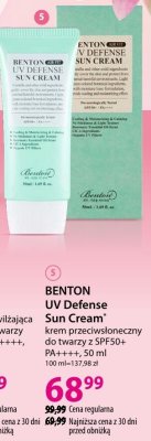 Krem do twarzy BENTON UV Defense Sun Cream SPF50+ PA++++ 50ml promocja w Hebe