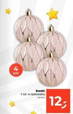 Bombki 4 szt.  promocja w Dealz