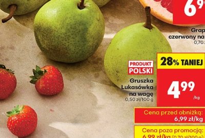 Gruszka Lukasówka na wagę promocja w Biedronka