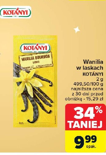 Wanilia w laskach Kotanyi promocja w Carrefour