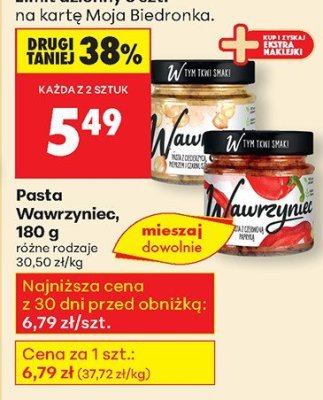 Pasta Wawrzyniec promocja w Biedronka