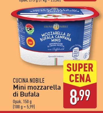 Mozzarella di bufala Cucina nobile promocja