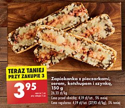 Zapiekanka z pieczarkami i serem promocja