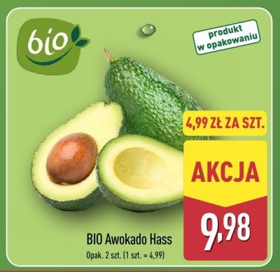 Awokado Hass Bio 2 szt. promocja w Aldi