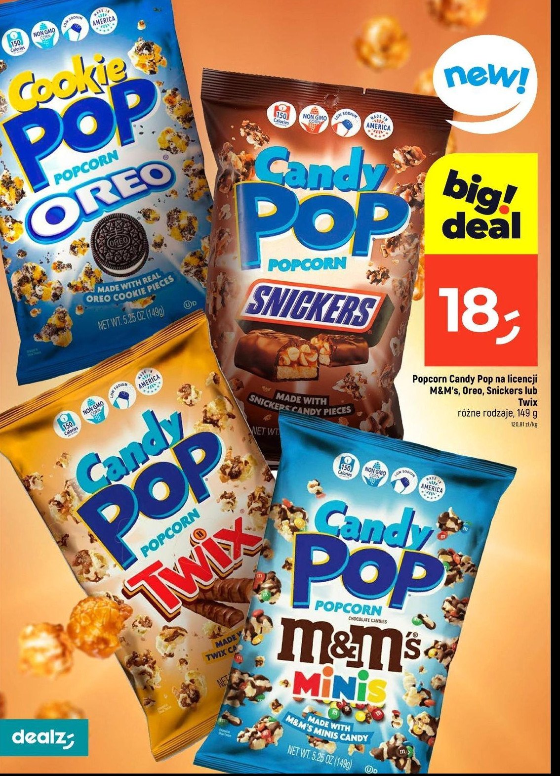 Popcorn oreo Cookie pop promocja w Dealz