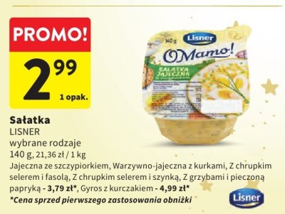 Sałatka LISNER wybrane rodzaje promocja w Intermarche