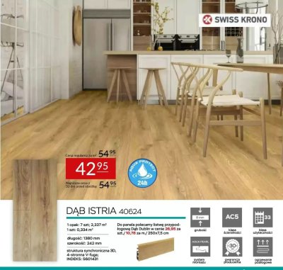 Panele laminowane DĄB ISTRIA 40624 promocja w Abra Meble