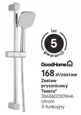Zestaw prysznicowy Teesta promocja w Castorama