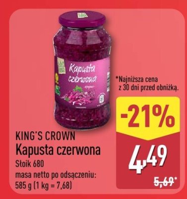 Kapusta czerwona promocja w Aldi