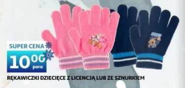 Rękawiczki dziecięce ze sznurkiem promocja w Woolworth