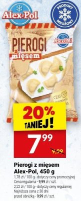 Pierogi z mięsem Alex-Pol, 450 g promocja w Twój Market