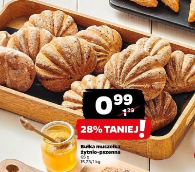 Bułka muszelka żytnio-pszenna promocja w Netto