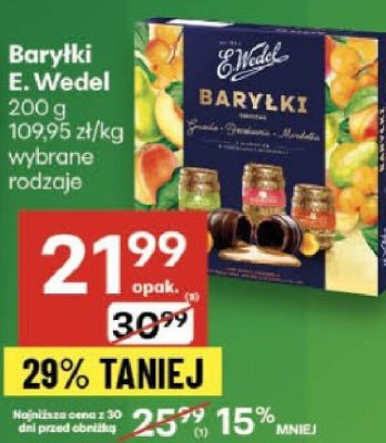 Baryłki E. Wedel promocja w Delikatesy Centrum