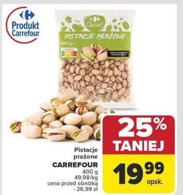 Pistacje prażone Carrefour promocja w Carrefour