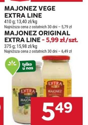 Majonez Vege Extra Line promocja w Stokrotka