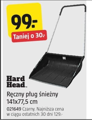 Ręczna pług śnieżny Hard Head 141x77,5 cm promocja w Jula