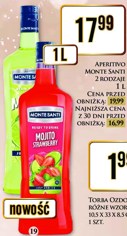 Vermouth Monte santi mojito strawberry promocja