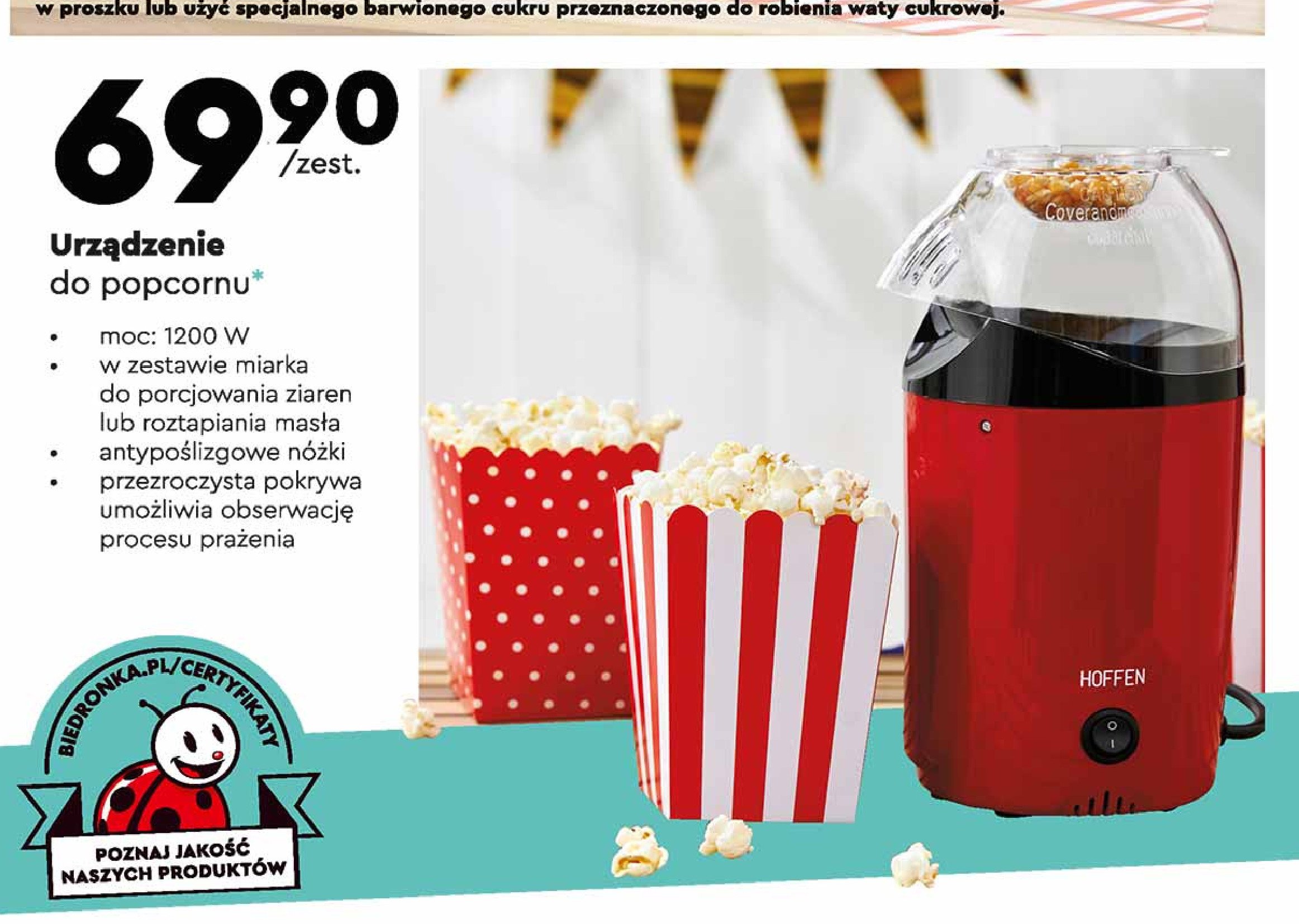 Maszyna do popcornu Hoffen promocja