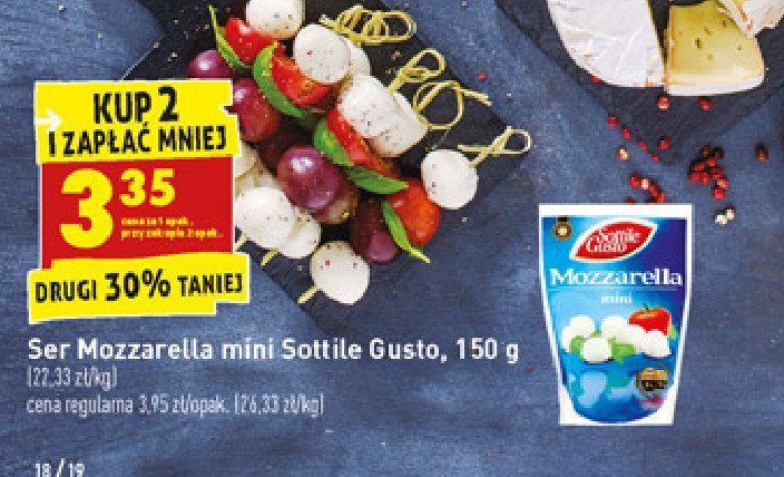Mozzarella mini Sottile gusto promocja
