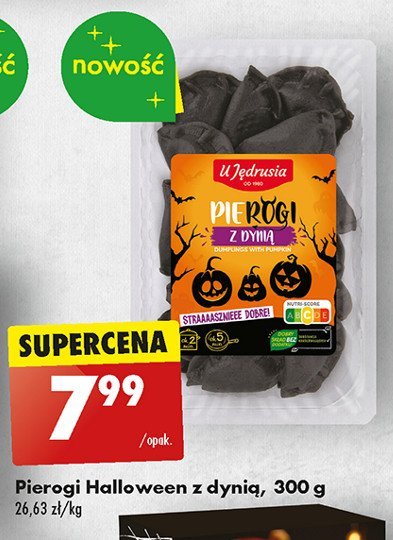 Pierogi halloween z dynią U jędrusia promocja w Biedronka