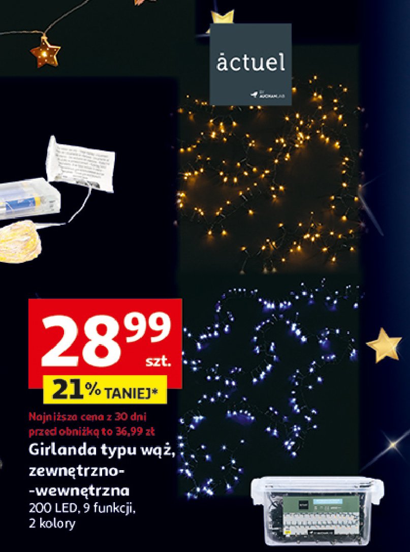 Girlanda typu wąż 200 led Actuel promocja