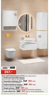 Szafka pod umywalkę wisząca Letto Sensea promocja w Leroy Merlin