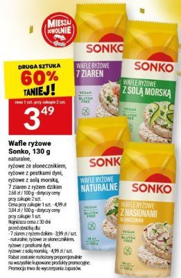 Wafle ryżowe Sonko, 130 g promocja w Twój Market