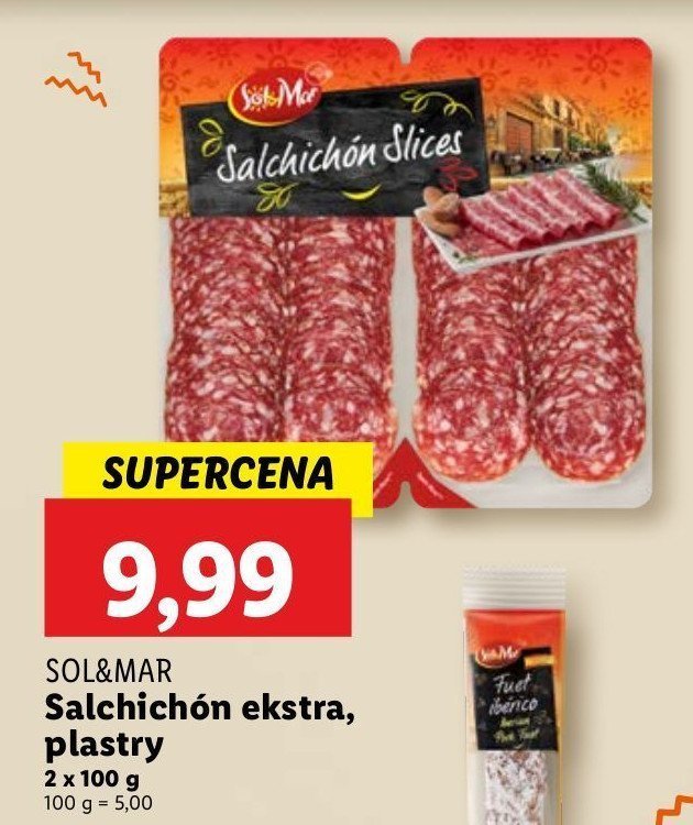 Kiełbasa suszona chorizo-salchichon Sol&mar promocja