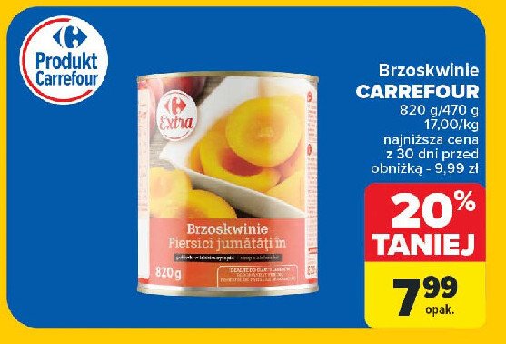 Brzoskwinie Carrefour promocja w Carrefour Market