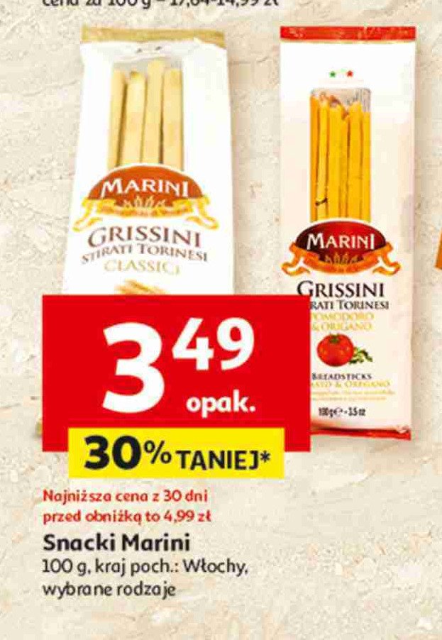 Paluszki chlebowe grissini classic MARINI promocja