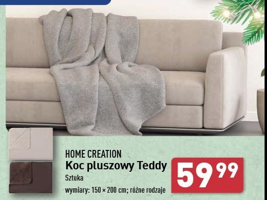 Koc polarowy 150 x 200 cm teddy Home creation promocja