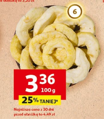 Jabłka suszone promocja w Auchan