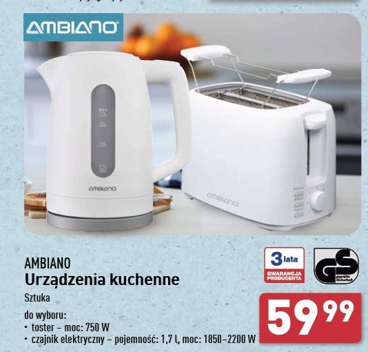 Toster 750 w AMBIANO promocja