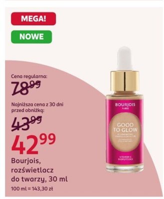 Rozświetlacz do twarzy Bourjois promocja w Rossmann