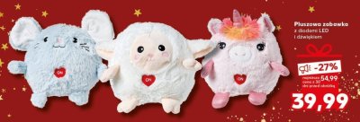 Pluszowa zabawka z diodami LED i dźwiękiem promocja w Kaufland