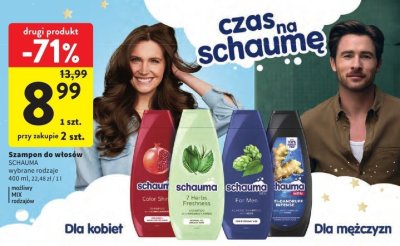 Szampon do włosów SCHAUMA wybrane rodzaje promocja w Intermarche