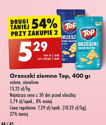 Orzeszki ziemne smażone solone Top promocja