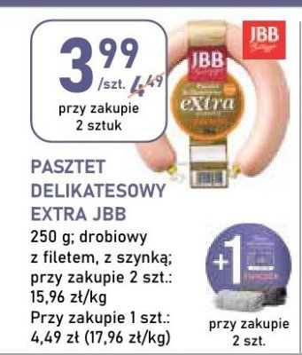 Pasztet delikatesowy Extra JBB promocja w Stokrotka