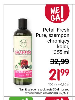 Szampon organics do włosów farbowanych granat i jagody acai Petal fresh promocja