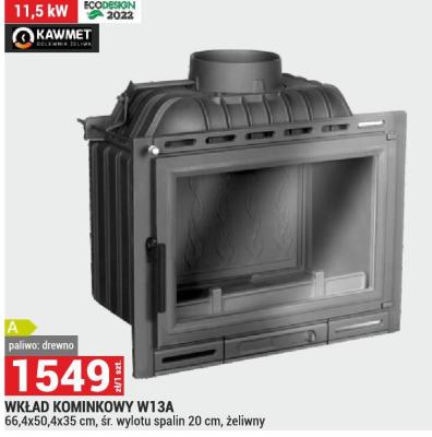 WKŁAD KOMINKOWY W13A promocja w Merkury Market