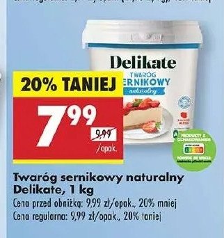 Twaróg sernikowy naturalny Delikate promocja