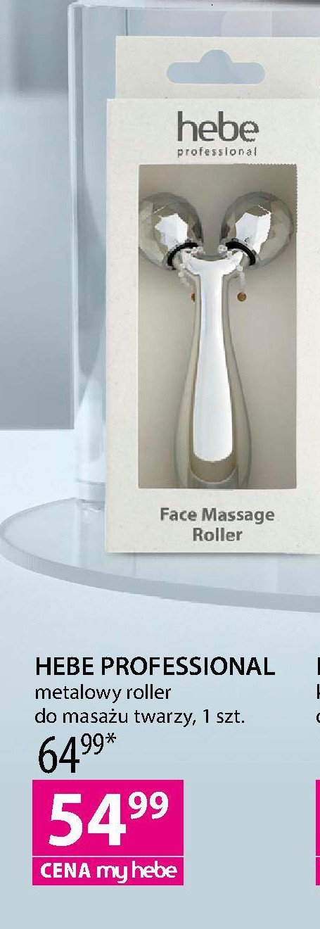 Roller metalowy do masażu twarzy Hebe professional promocja