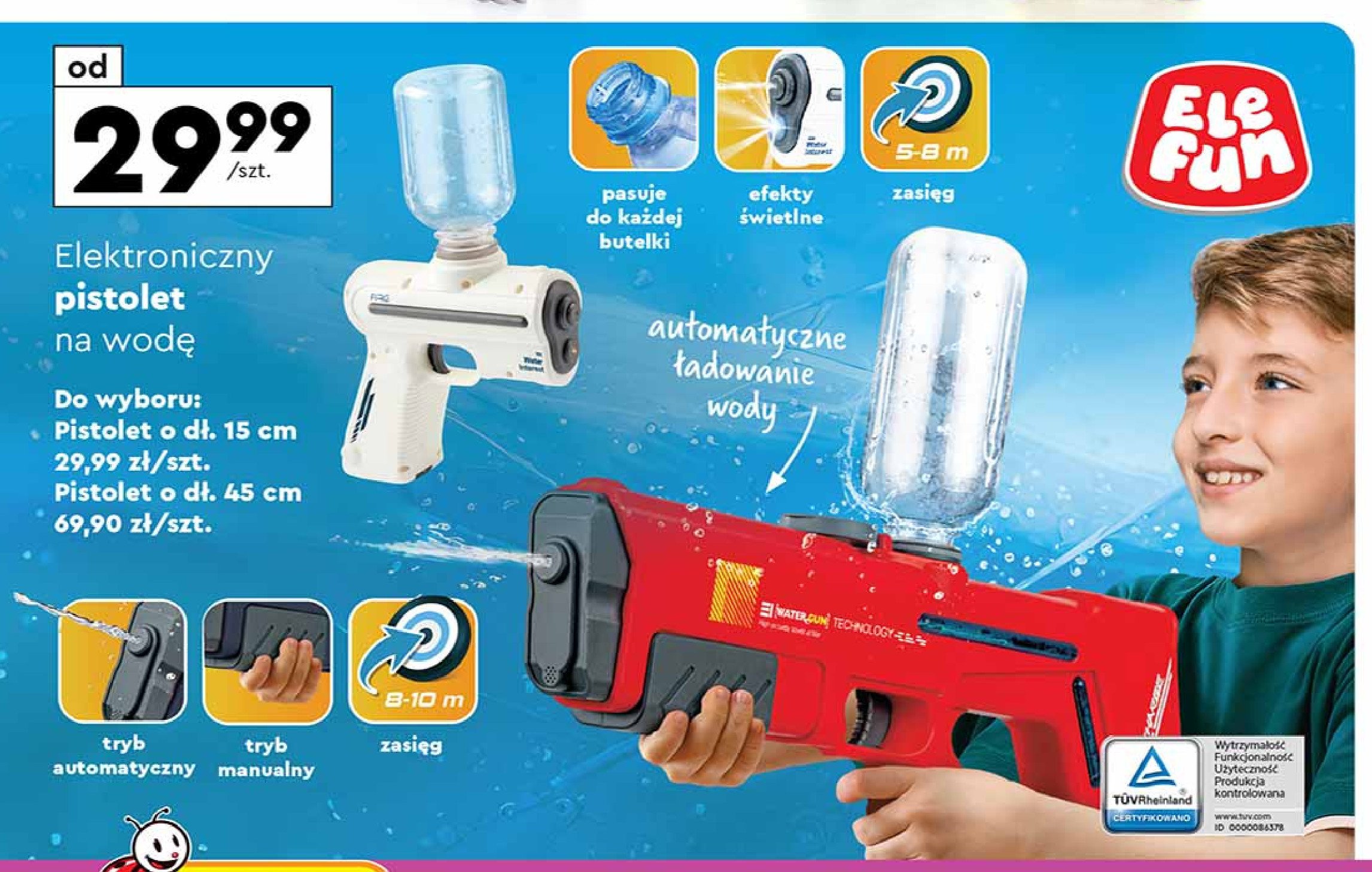 Pistolet na wode mały Elefun promocja